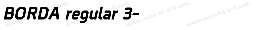 BORDA regular 3字体转换
